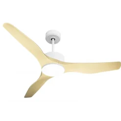 Modulo Regular Exterior - un ventilateur pour extérieur IP44, DC 127 cm Blanc pales abs marron sans Lumière 20 à 30 m²