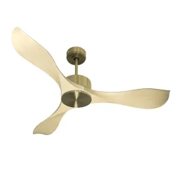 Modulo Regular Exterior - un ventilateur pour extérieur IP44, DC 132 cm Laiton pales abs marron clair sans Lumière 20 à 30 m²