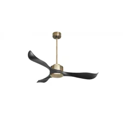 Modulo Regular Exterior - un ventilateur pour extérieur IP44, DC 132 cm Laiton pales abs noir sans Lumière 20 à 30 m²