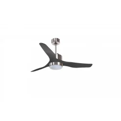 Modulo Regular Exterior - un ventilateur pour extérieur IP44, DC 127 cm Chrome pales abs noir Lumière dimmable 20 à 30 m²