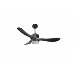 Modulo Regular Exterior - un ventilateur pour extérieur IP44, DC 132 cm Gris basalte pales abs noir Lumière dimmable 20 à 35 m²
