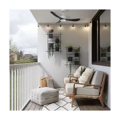 Modulo Regular Exterior - un ventilateur pour extérieur IP44, DC 132 cm Blanc pales abs noir sans Lumière 20 à 35 m²