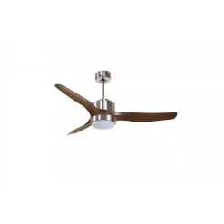 Modulo Regular Exterior - un ventilateur pour extérieur IP44, DC 127 cm Chrome pales abs marron Lumière dimmable 20 à 30 m²