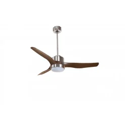 Modulo Regular Exterior - un ventilateur pour extérieur IP44, DC 127 cm Chrome pales abs marron Lumière dimmable 20 à 30 m²