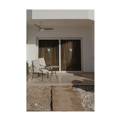 Modulo Regular Exterior - un ventilateur pour extérieur IP44, DC 127 cm Chrome pales abs marron Lumière dimmable 20 à 30 m²