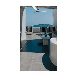 Modulo Regular Exterior - un ventilateur pour extérieur IP44, DC 132 cm Chocolat pales abs blanc sans Lumière 20 à 35 m²