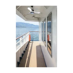 Modulo Regular Exterior - un ventilateur pour extérieur IP44, DC 106 cm Gris basalte pales abs blanc Lumière dimmable 10 à 20 m²