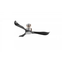 Modulo Regular Exterior - un ventilateur pour extérieur IP44, DC 132 cm Chrome pales abs noir sans Lumière 20 à 30 m²