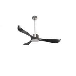 Modulo Regular Exterior - un ventilateur pour extérieur IP44, DC 132 cm Chrome pales abs noir sans Lumière 20 à 30 m²