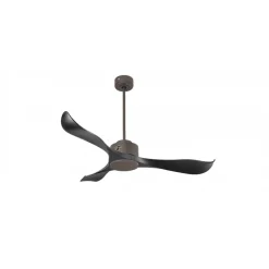 Modulo Regular Exterior - un ventilateur pour extérieur IP44, DC 132 cm Chocolat pales abs noir sans Lumière 20 à 30 m²