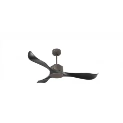 Modulo Regular Exterior - un ventilateur pour extérieur IP44, DC 132 cm Chocolat pales abs noir sans Lumière 20 à 30 m²