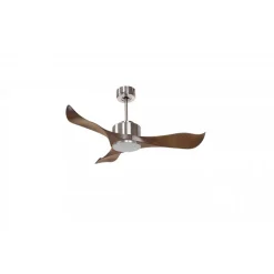 Modulo Regular Exterior - un ventilateur pour extérieur IP44, DC 106 cm Chrome pales abs marron sans Lumière 10 à 20 m²