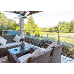 Modulo Regular Exterior - un ventilateur pour extérieur IP44, DC 106 cm Gris basalte pales abs blanc sans Lumière 10 à 20 m²