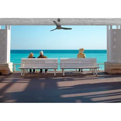 Modulo Regular Exterior - un ventilateur pour extérieur IP44, DC 127 cm Chocolat pales abs noir sans Lumière 20 à 30 m²