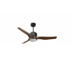 Modulo Regular Exterior -un ventilateur pour extérieur IP44, DC 127 cm Gris basalte pales abs marron Lumière dimmable 20 à 30 m²