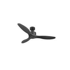 Modulo Regular Ring - Super destratificateur et ventilateur DC 132 cm Gris basalte pales bois noir sans Lumière 25 à 40 m²