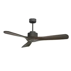 Modulo Regular Ring - Super destratificateur et ventilateur DC 132 cm Gris basalte pales bois sombre sans Lumière 25 à 40 m²