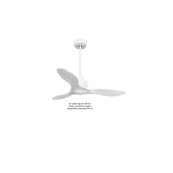 Modulo Slim Ring - Super destratificateur et ventilateur DC 106 cm blanc pales bois blanc idéal 10 à 20 m²