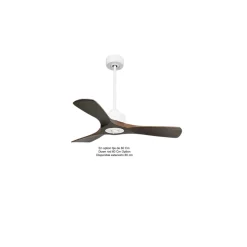 Modulo Slim Ring - Super destratificateur et ventilateur DC 106 cm blanc pales bois sombre idéal 10 à 20 m²