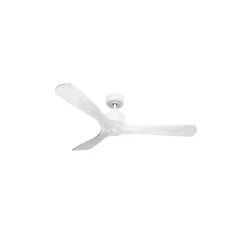 Modulo Slim Ring - Super destratificateur et ventilateur DC 132 cm blanc pales bois blanc idéal 26 à 40 m²