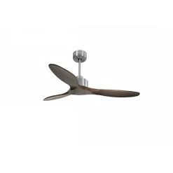 Modulo Slim de Klassfan - Ventilateur de plafond et destratificateur moteur DC chrome et pales bois sombre 25 à 40 m²