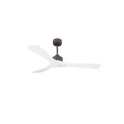 Modulo Slim de Klassfan - Ventilateur de plafond et destratificateur moteur DC chocolat et pales bois blanc 25 à 40 m²