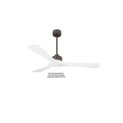 Modulo Slim de Klassfan - Ventilateur de plafond et destratificateur moteur DC chocolat et pales bois blanc 25 à 40 m²