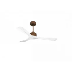 Modulo Slim de Klassfan - Ventilateur de plafond et destratificateur moteur DC marron et pales bois blanc 25 à 40 m²