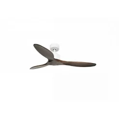 Modulo Slim de Klassfan - Ventilateur de plafond et destratificateur moteur DC blanc et pales bois sombre 25 à 40 m²