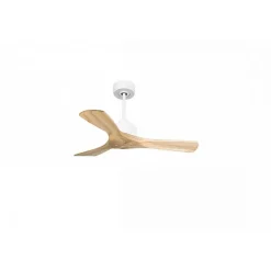 Modulo Slim de Klassfan - Ventilateur de plafond et destratificateur moteur DC blanc et bois clair 10 à 20 m²