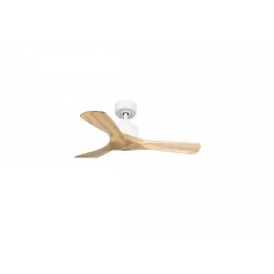 Modulo Slim de Klassfan - Ventilateur de plafond et destratificateur moteur DC blanc et bois clair 10 à 20 m²