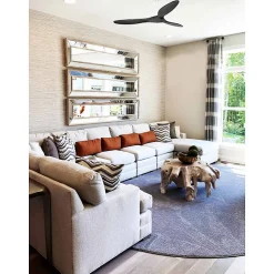 Modulo Slim de Klassfan - Ventilateur de plafond et destratificateur moteur DC blanc et pales bois noir 25 à 40 m²