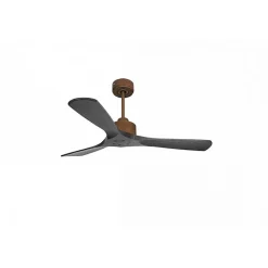 Modulo Slim de Klassfan - Ventilateur de plafond et destratificateur moteur DC marron et pales bois noir 25 à 40 m²