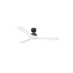 Modulo Slim de Klassfan - Ventilateur de plafond et destratificateur moteur DC basalte et bois blanc 25 à 40 m²