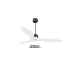 Modulo Slim de Klassfan - Ventilateur de plafond et destratificateur moteur DC laiton et pales bois blanc 25 à 40 m²