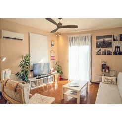 Modulo Slim de Klassfan - Ventilateur de plafond et destratificateur moteur DC marron et pales bois sombre 25 à 40 m²