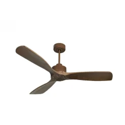 Modulo Slim de Klassfan - Ventilateur de plafond et destratificateur moteur DC marron et pales bois sombre 25 à 40 m²