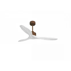 Modulo Slim de Klassfan - Ventilateur de plafond et destratificateur moteur DC marron et pales bois blanc 25 à 40 m²