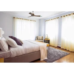 Modulo Slim de Klassfan - Ventilateur de plafond et destratificateur moteur DC marron et pales bois sombre 10 à 20 m²