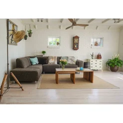 Modulo Slim de Klassfan - Ventilateur de plafond et destratificateur moteur DC marron et pales bois sombre 25 à 40 m²