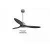 Modulo Slim de Klassfan - Ventilateur de plafond et destratificateur moteur DC chrome et pales bois noir 25 à 40 m²
