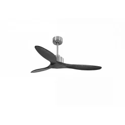 Modulo Slim de Klassfan - Ventilateur de plafond et destratificateur moteur DC chrome et pales bois noir 25 à 40 m²