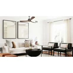 Modulo Slim de Klassfan - Ventilateur de plafond et destratificateur moteur DC basalte et bois sombre 25 à 40 m²