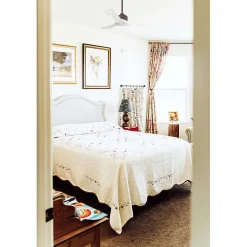 Modulo Slim de Klassfan - Ventilateur de plafond et destratificateur moteur DC chocolat et bois blanc 10 à 20 m²