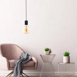 Monture en plastique ronde E27 double fonction noir 60W EGLO