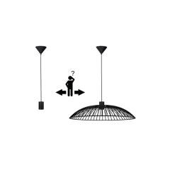 Monture en plastique ronde E27 double fonction noir 60W EGLO