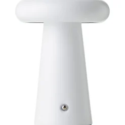 MUFFIN Lampe à poser extérieure LED 3W 400lm 3000K - blanc mat - métal - dimmable - rechargeable câble USB