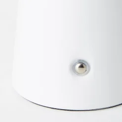 MUFFIN Lampe à poser extérieure LED 3W 400lm 3000K - blanc mat - métal - dimmable - rechargeable câble USB