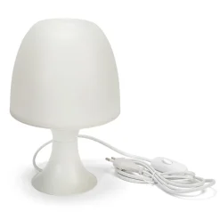 MUSHROOM: Lampe de table blanche avec douille E14