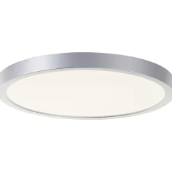 NAVARA Plafonnier argent LED intégrée 24W plastique ampoule incluse